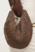 Large slouchy crescent hobo bag