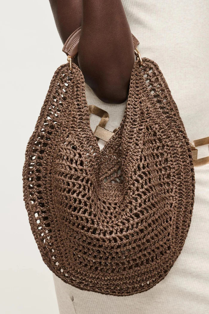 Large slouchy crescent hobo bag