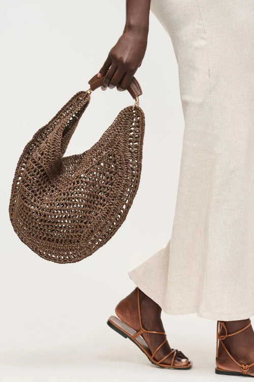 Large slouchy crescent hobo bag
