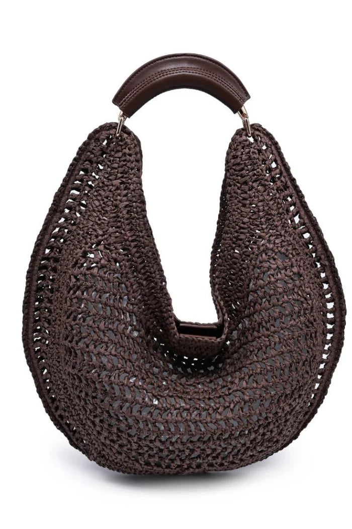 Large slouchy crescent hobo bag