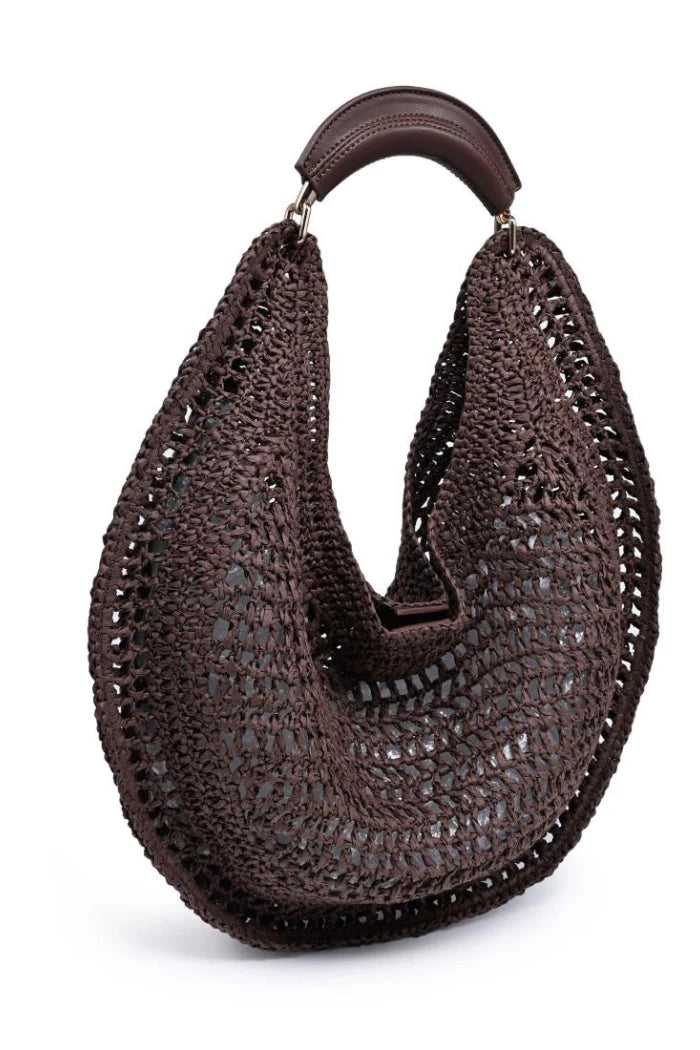 Large slouchy crescent hobo bag