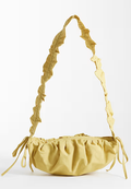 Ruched nylon crossbody shoulder bag
